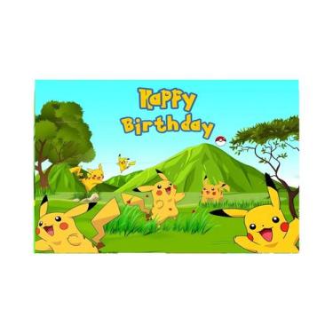 Imagem de Fundo Para Festa De Aniversário De Bebê Pikachu Pokémon, Decoração De 