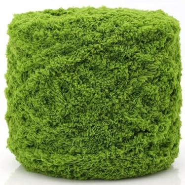 Imagem de Fio de crochê extra macio para bebês para tricô à mão, suéter, xale, cachecol faça você mesmo, lã coral misturada, lavável na máquina, verde 2