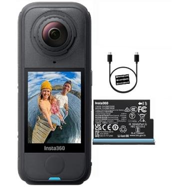 Imagem de Insta360 Pacote padrão X4 Air – Câmera leve de 165 g 8K 360, efeito de bastão de selfie invisível, lentes substituíveis, fotografe primeiro e enquadre depois, protetor de vento embutido, estabilização