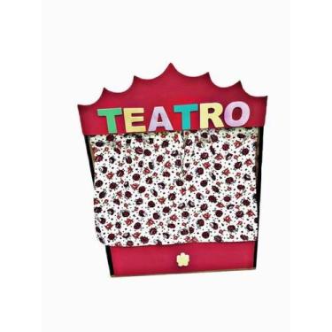Imagem de Teatro Criativa para Dedoche - Criativa Materiais Educativos, Vermelho