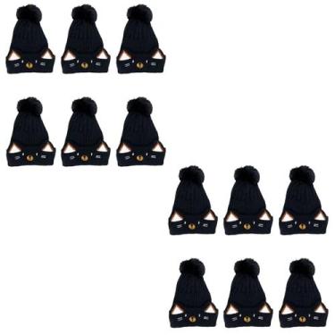 Imagem de kit 12 toucas gorro infantil de pompom bichinho para menino menina for