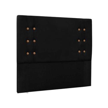 Imagem de Cabeceira King Gênova Suede Preta - Spezzia Decor