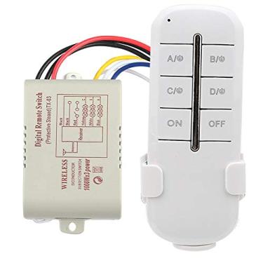 Imagem de Naroote Interruptor de Controle Remoto Sem Fio Luz de Cristal Anti-perturbação Interruptor de Controle Remoto RF para Home Office 1/2/3/4 Maneiras ON/OFF AC180-240V 1000W, Distância de de 20m (MR703