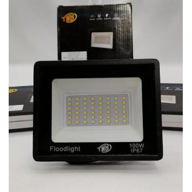 Imagem de Refletor Led Tnb 100w Ip67 Branco Frio 6500k Bivolt 110v 265v Preto Br