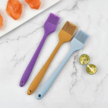 Imagem de Pincel de silicone resistente ao calor para espalhar óleo manteiga molho de manteiga pincéis de cozimento para churrasco, churrasco, cozinha, assar, cozinhar, pastelaria, eletrodomésticos de cozinha