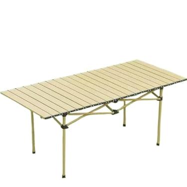 Imagem de Mesa Portátil Dobrável Camping Acampamento Churrasco Varanda Pesca Preta(Cáqui)