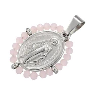 Imagem de Colar Com Pingente De Nossa Senhora Arco-Íris Dourado Para Mulheres, G