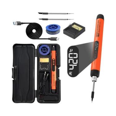 Imagem de Conjunto De Ferro De Solda Mini USB Portátil Com Temperatura Ajustável