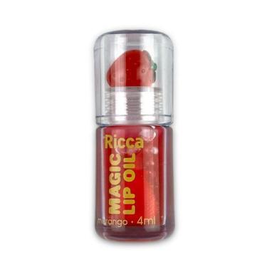 Imagem de Lip Oil Ricca Magic Morango Hidratante Brilho Natural 4ml