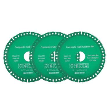 Imagem de 3pçs 115mm Disco Corte Diamante, Disco Indestrutível com Furo 22,23mm para Esmerilhadeira Angular Lâminas Diamante Profissionais para Metal Azulejo Granito Pedra Cerâmica Mármore