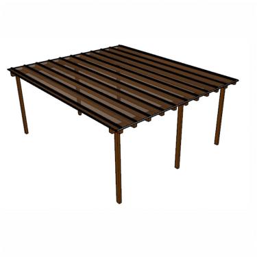 Imagem de Kit Policarbonato Bronze 4mm 5,00m X 6,00m - Perfis Naturais