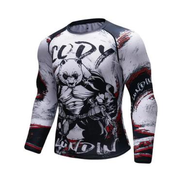 Imagem de Camiseta De Compressão Masculina UPF 50+ Para Grappling, Jiu Jitsu, Ra