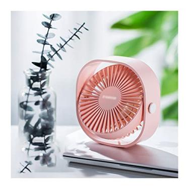 Imagem de U5GAAALPPQ9 Ventilador portátil USB ventilador de mesa 3 velocidades ajustável alimentado por USB pequeno ventilador para melhor resfriamento casa quarto escritório (cor: branco) (rosa)