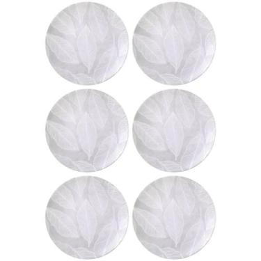 Imagem de Jogo 6 Pratos Rasos Tramontina Arbo Porcelana Decorada 25cm Mesa Posta