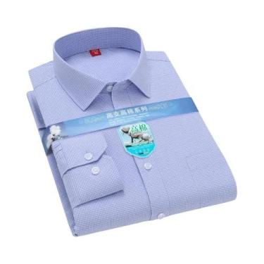 Imagem de Camisas Sociais Masculinas plus Size 7XL 6XL 5XL Manga Longa Outono Ca