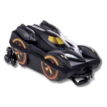 Imagem de Mochila Batman Beware De Rodinhas Infantil Escolar Meninos, Preto