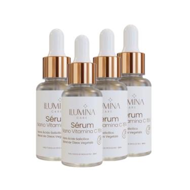 Imagem de Kit 4 Sérum Facial Vitamina C 15% Clareador de Manchas 30ml Ilumina Care