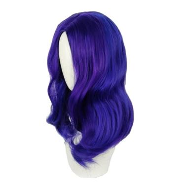 Imagem de SisiruKou Roxo azul misto para peruca Halloween fantasia cosplay peruca ondulada