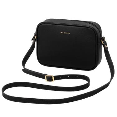 Imagem de Bolsa de Couro Mariart Jeri, Preto