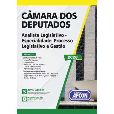 Imagem de Apostila Câmara dos Deputados 2026 Analista Legislativo Especialidade 