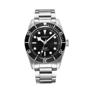 Imagem de Relógio De Mergulho Mecânico Automático De Luxo Masculino, Vidro De Sa