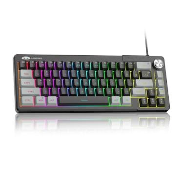 Imagem de MageGee Mini teclado 60% para jogos, teclado RGB retroiluminado 68 teclas ultracompacto, TS68 ergonômico à prova d'água com sensação mecânica para PC, Mac, PS4, Xbox ONE Gamer