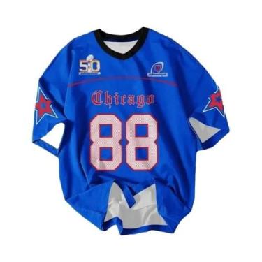 Imagem de Camiseta Masculina De Gola Redonda E Manga Curta Com Estampa De Letras