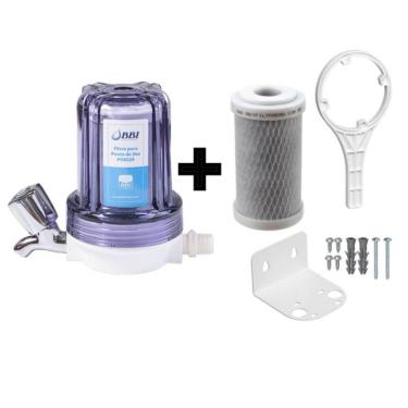 Imagem de Filtro água Pou 125 Transp Bbi C- Torneira + Refil + Suporte + Chave Cor Transparente Voltagem Não Se Aplica