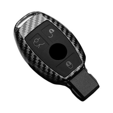 Imagem de Capa De Chave De Carro Em Fibra De Carbono ABS Para Mercedes Benz, Com