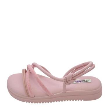 Imagem de Sandália Infantil Pink Cats Flatform REF: V-5712, Gloss rosa, 32