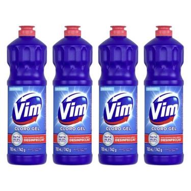 Imagem de Kit Cloro Gel Vim Sua Casa Protegida - Original 700ml 4 Unidades