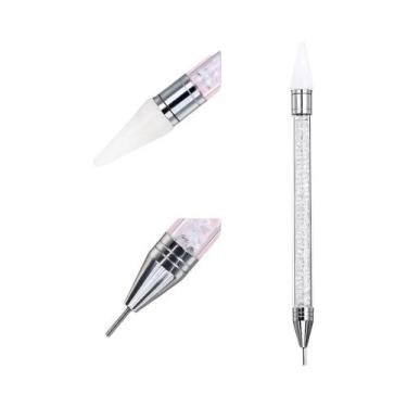 Imagem de Caneta De Ponta Dupla Para Nail Art, Aplicador De Strass, Lápis De Cer