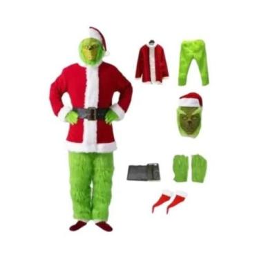 Imagem de Conjunto De Fantasia Verde Do Papai Noel, Roupa Para Festa De Hallowee