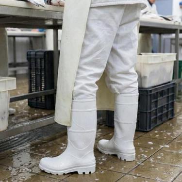 Imagem de Bota PVC Branca Impermeável Antiderrapante para Trabalho - Strano, 39