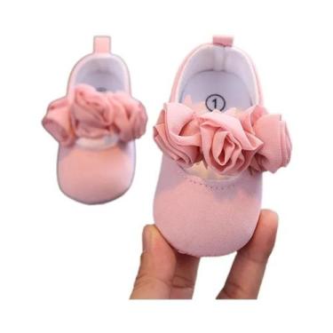 Imagem de Sapatos De Princesa Brancos Com Renda Para Bebês Meninas, Sola Macia A