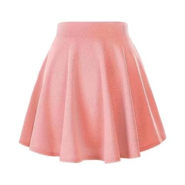 Imagem de Saia Mini Plissada Preta De Cintura Alta Para Mulheres, Saia A-Line Co