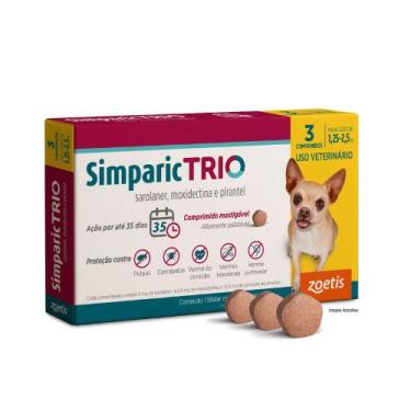 Imagem de Simparic Trio 3mg (1,25 a 2,5kg) 3 Comprimidos - Zoetis