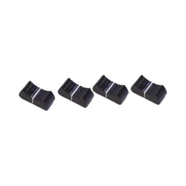 Imagem de 10 Peças De Capas De Botão De Fader De Plástico Canelado Sensíveis Ao 