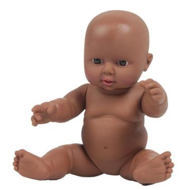 Imagem de Simulation Vinyl Reborn Baby Doll Figure Toy, preto, 30 cm - yiweisai