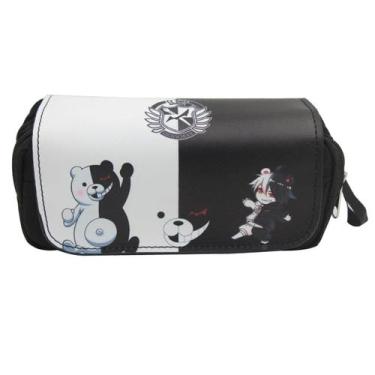 Imagem de Caixa de lápis Monokuma Danganronpa PU de grande capacidade 21x7x10,5 
