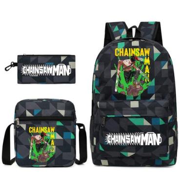 Imagem de Conjunto de mochilas escolares Yoshidas Hirofumis Cartoon Kids, 3 unid