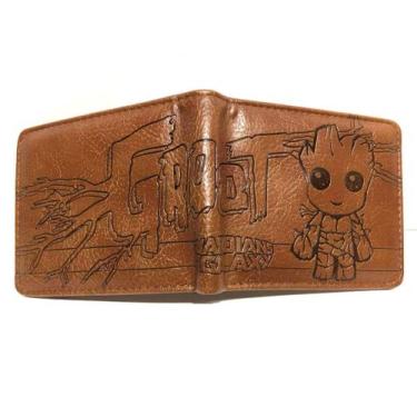 Imagem de Carteira Baby Groot Galaxy Guardian Anime Leather Unissex - Yiweisai