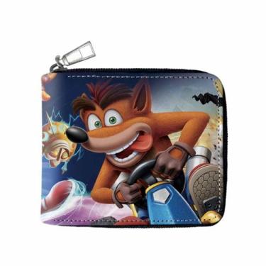 Imagem de Carteira Crash Bandicoot Anime Characters Slim Bifold PU em couro PU -