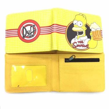 Imagem de Carteira Simpsons Anime Characters Slim Bifold em couro PU - Yiweisai