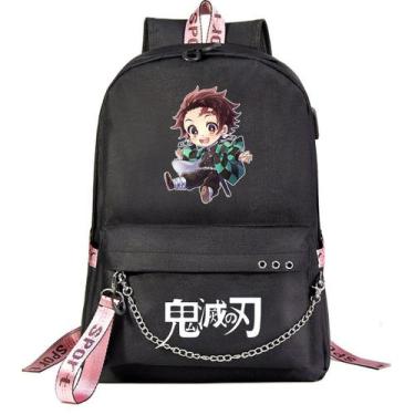 Imagem de Mochila escolar Demons Slayers Anime Schoolbag para crianças - yiweisa