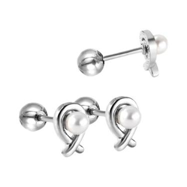 Imagem de Brincos De Aço Inoxidável Mini, Fofos, Com Formato De Coração, Borbole