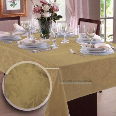 Imagem de Toalha de mesa Retangular em Jacquard para 10 lugares  Admirare, Gold