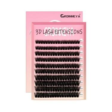 Imagem de Cílios Postiços GROINNEYA Efeito Volume Fluffy Olho De Gato, Extensão 
