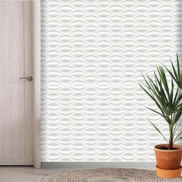 Imagem de Papel de Parede Adesivo Autocolante Decorativo Cinza Ondulado 5 METROS