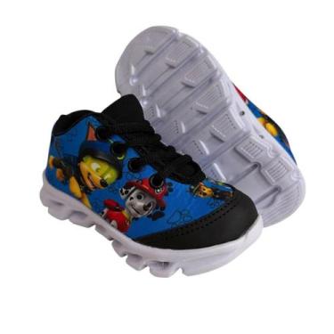 Imagem de Tênis Infantil Masculino Patrulha Canina Led Lançamento Moda, Azul, 30